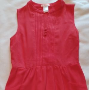 Coral orange sleeveless sundress